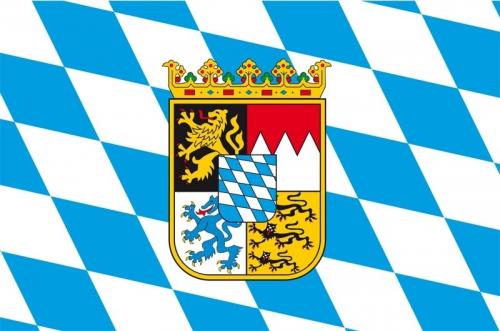 Bayern mit Wappen Flagge 90x150cm