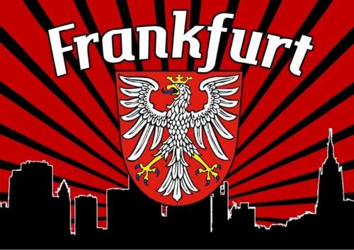 Frankfurt Silhouette Flagge 90x150cm