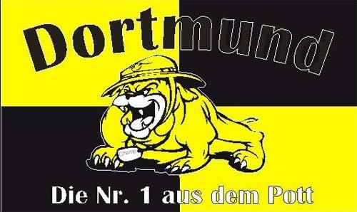 Dortmund Bulldogge Nr.1 Flagge 90x150cm