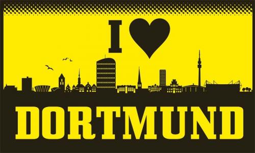 I Love Dortmund Flagge 90x150cm
