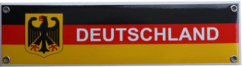 Deutschland Emaille Schild 8 x 30 cm bunt