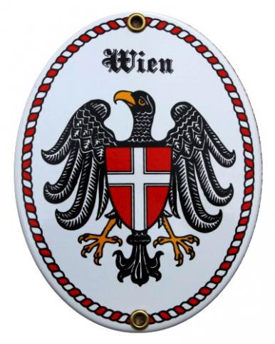 Wien Emaille Schild