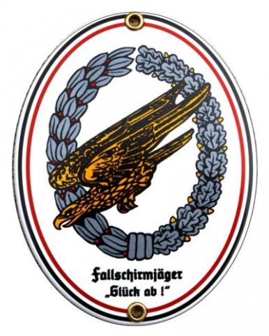 Fallschirmjäger Emaille Schild