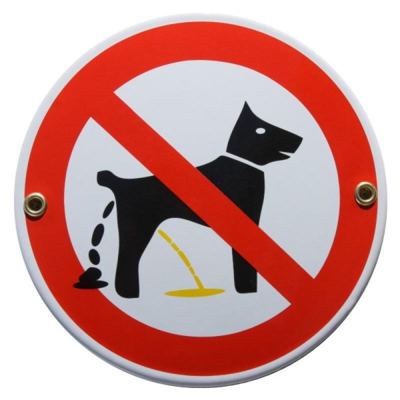 Hunde Toilette Verboten Bitte nicht hier Emailschild Bitte nicht hier Emaille Schild